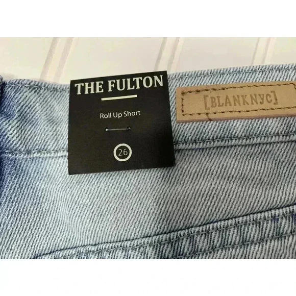 BlankNYC Blank NYC The Fulton Denim Jean Roll Up Shorts 26 NEW.      48 - Picture 3 of 3